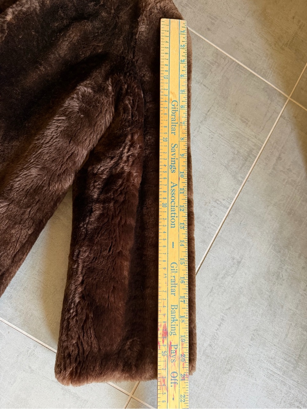 Vintage Koslow Fur Co Fort Worth Sheared Mouton Lamb Jacket Brown Fur Coat - Picture 11 of 12